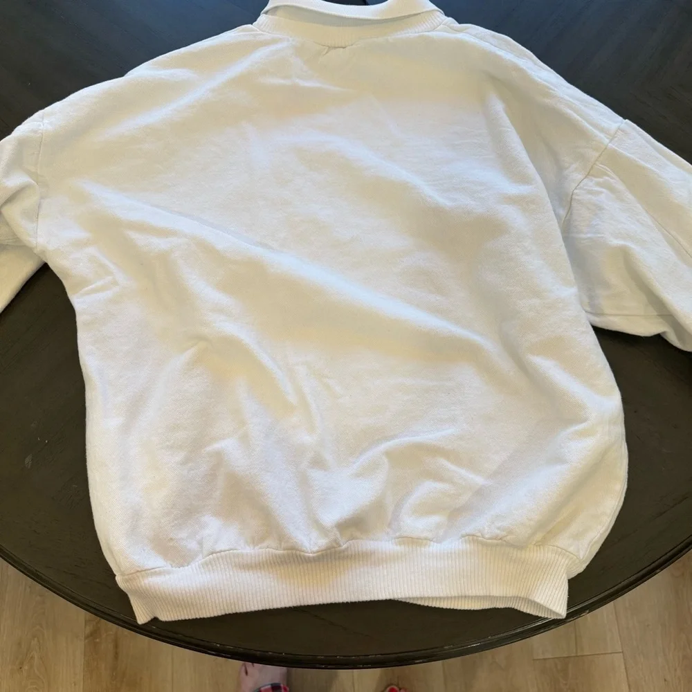 Oversized 90s Wisconsin Sailing Collared Grandpacore Sweatshirt 2XL Coastal
